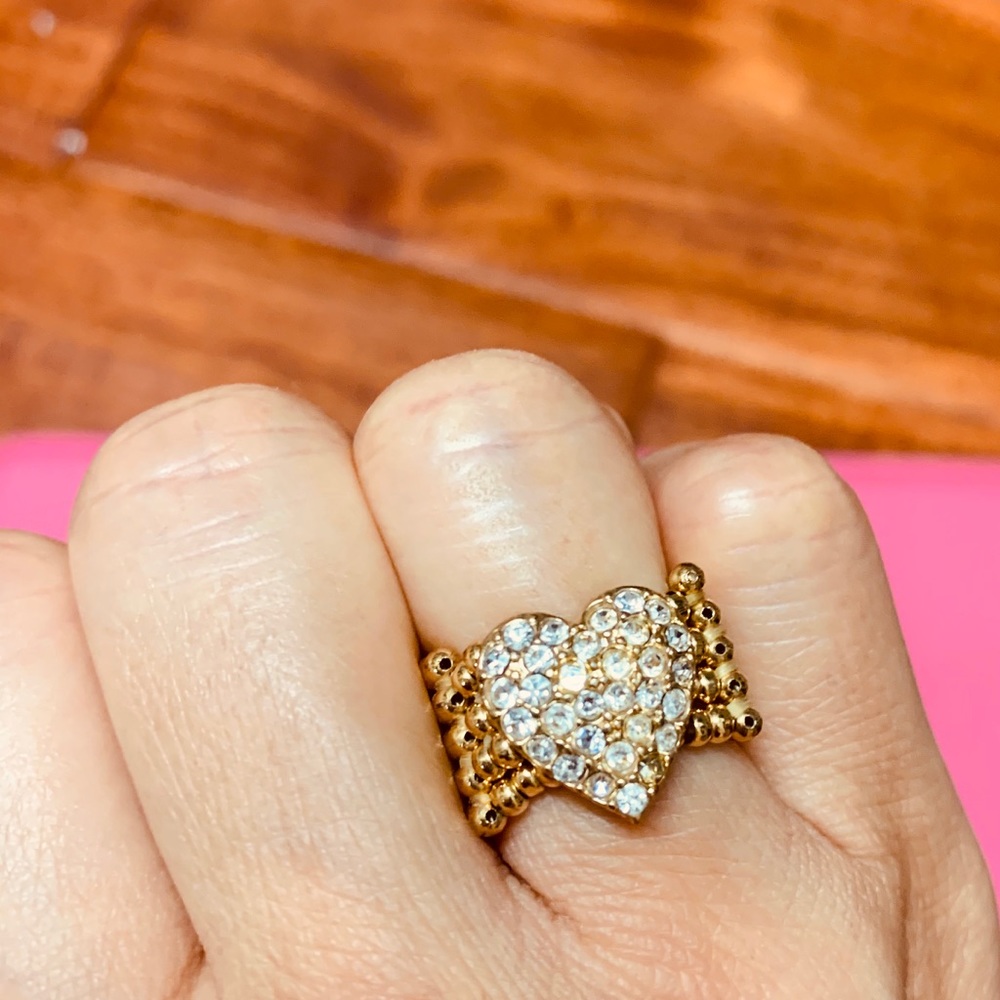 ♥️lovely heart gold color ring